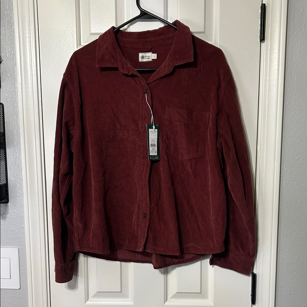 Alpine Design Maroon Corduroy Shirt